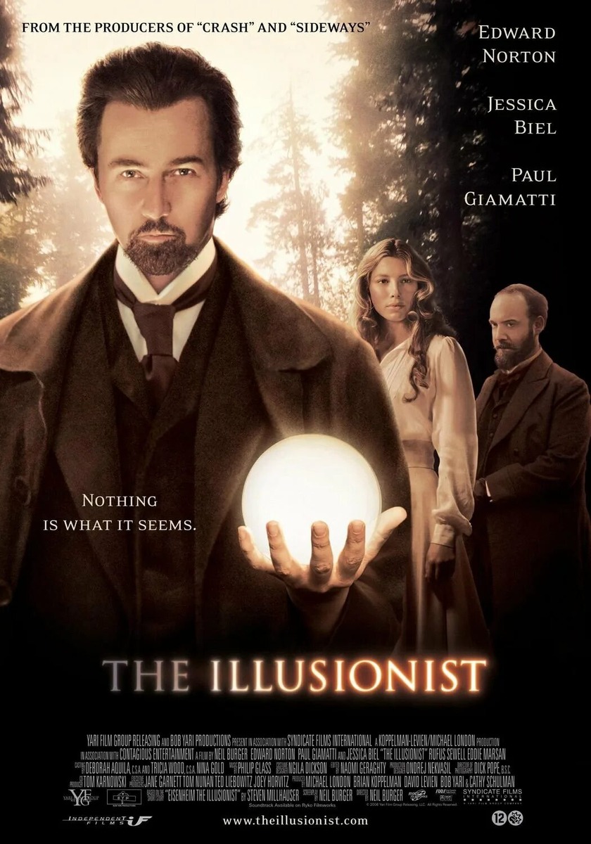«Иллюзионист» (англ. The Illusionist) — американский художественный фильм 2006 года в жанрах драмы, фэнтези, триллера, мелодрамы и детектива. Режиссёр: Нил Бёргер. 