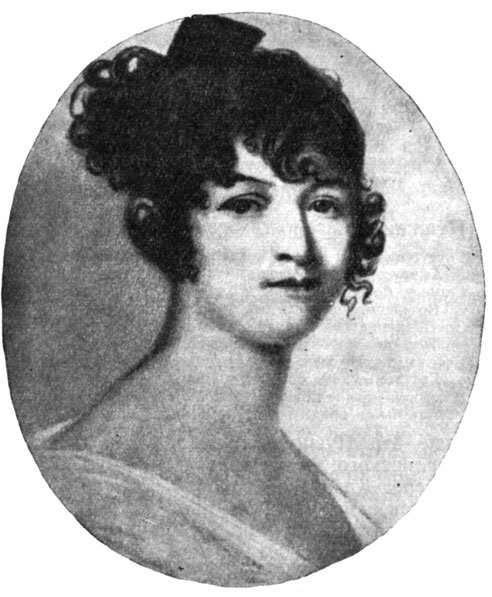 Надежда Осиповна Пушкина, мать поэта. С миниатюры Ксавье де Местра