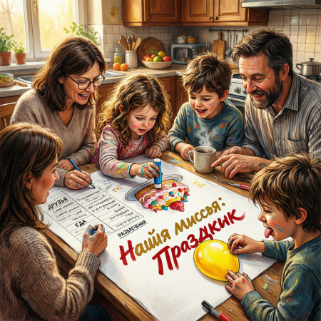 Шаг первый: созываем «совет капитанов». Каждый высказывает свои пожелания (даже самое безумное), а главнокомандующий (родитель) аккуратно записывает цели миссии. Демократия в действии!