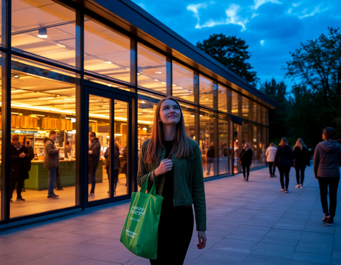 -какой же хороший стенд у "Окон от природы"-думала она