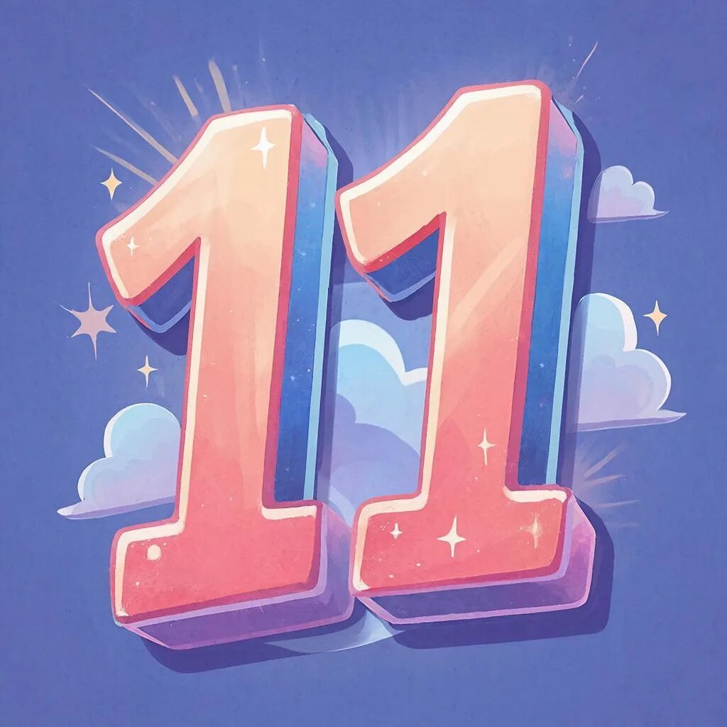 Число 11. Иллюстрация сгенерирована нейросетью