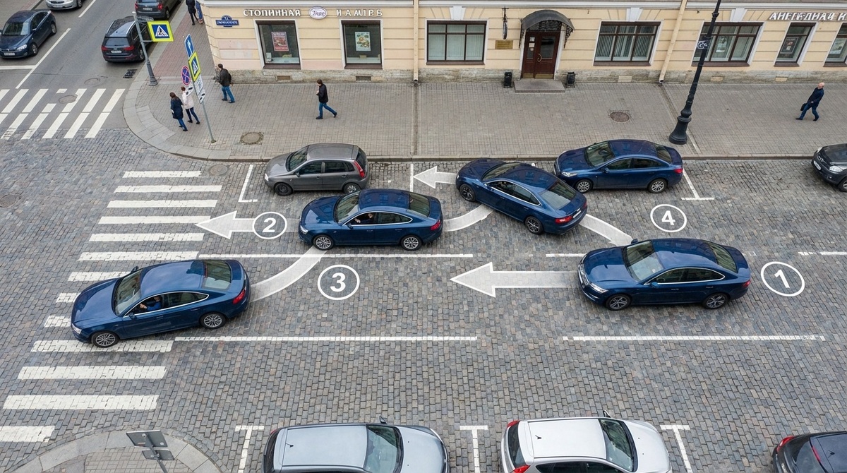 Параллельная парковка сверху
