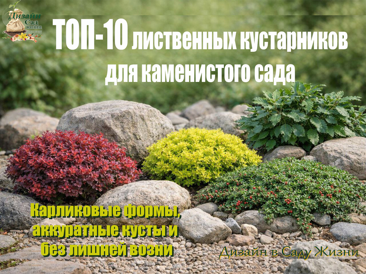 ТОП-10 декоративных лиственных кустарников для каменистого сада