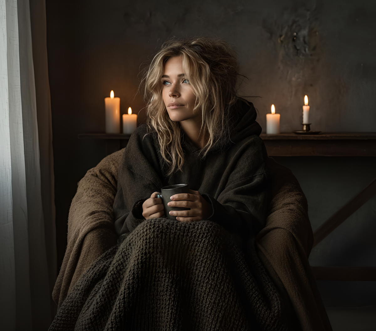 ИИ. Девушка в кресле.