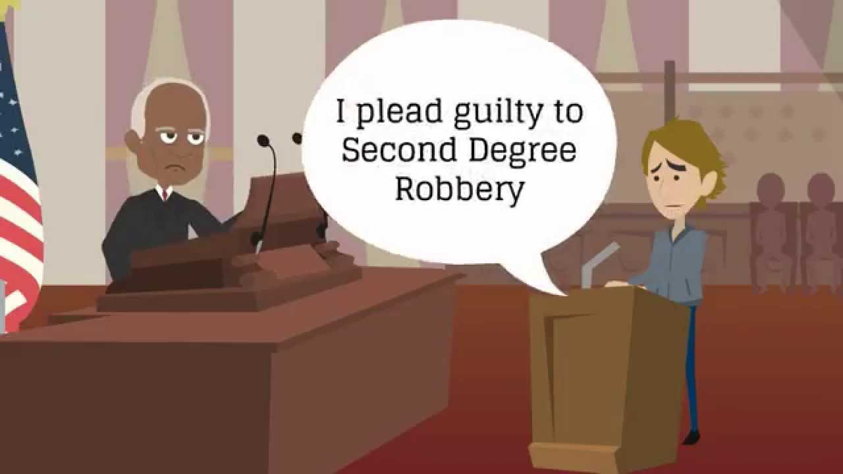 Я признаю себя виновным в ограблении второй степени.