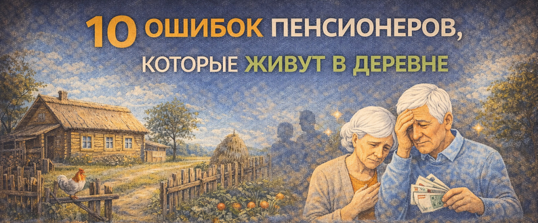 10 ОШИБОК ПЕНСИОНЕРОВ, КОТОРЫЕ ЖИВУТ В ДЕРЕВНЕ