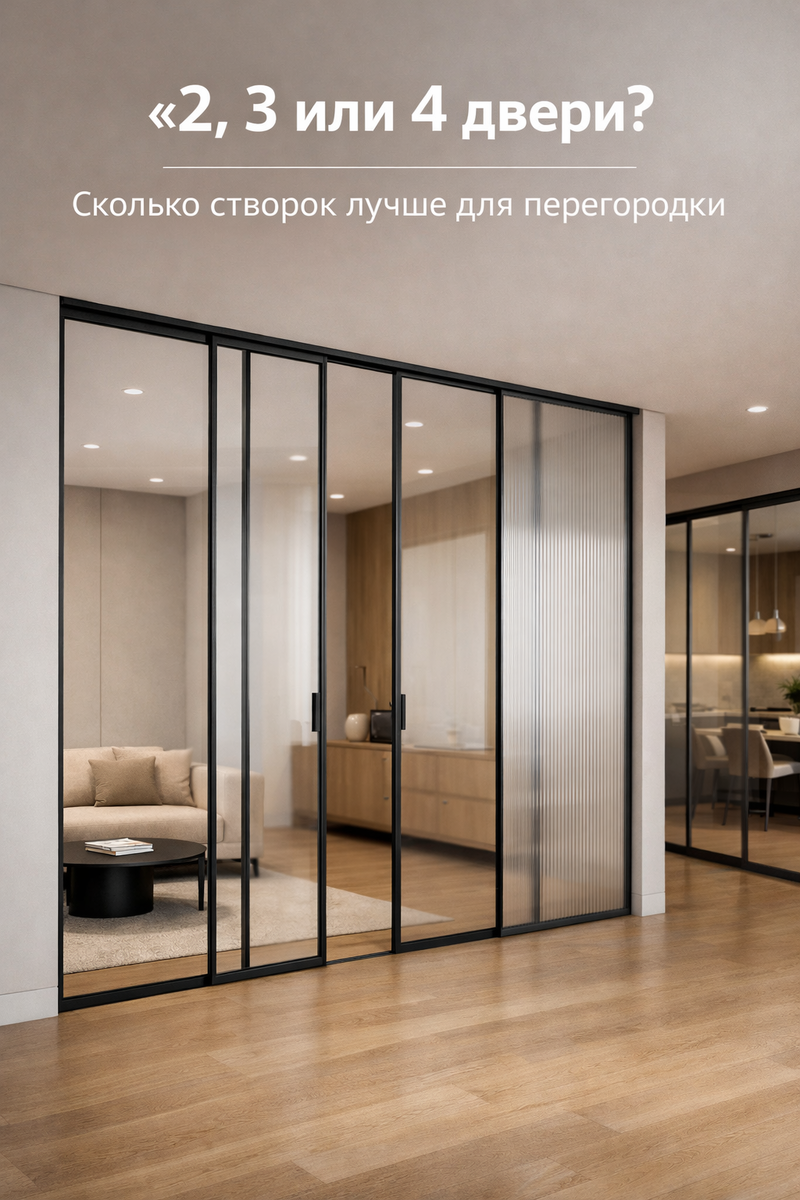 Раздвижная перегородка 4 двери