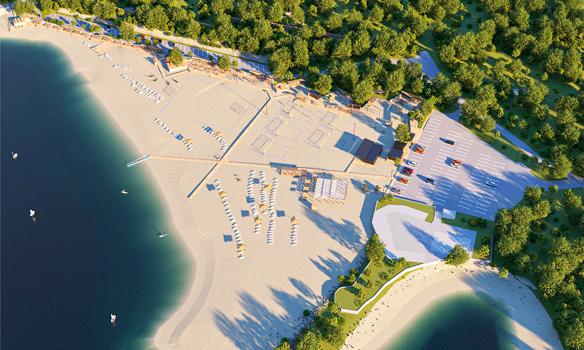 Схематичный план территории пляжа «Волжский замок», подлежащей благоустройству / Фото из архива пресс-службы «Тольятти­каучука»