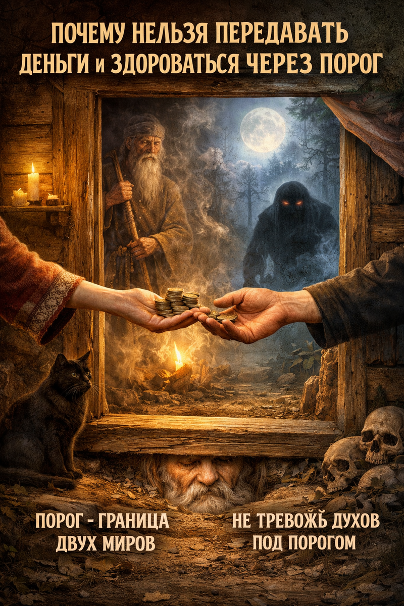 ‍ПОЧЕМУ НЕЛЬЗЯ ЗДОРОВАТЬСЯ И ПЕРЕДАВАТЬ ДЕНЬГИ ЧЕРЕЗ ПОРОГ. 
