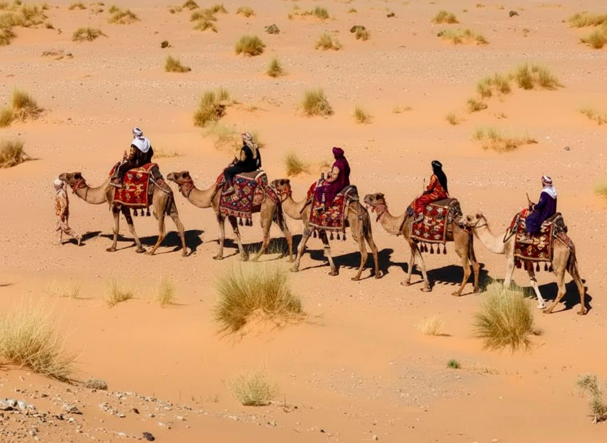 Богатые караваны веками шли по пустыне