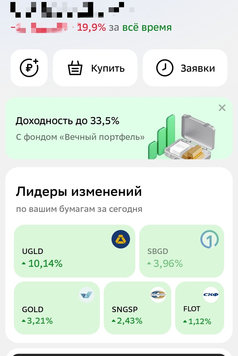 Мой портфель сейчас таков 