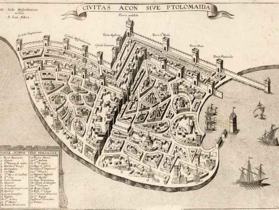   План Акры Жана Пикара (XVII в.)