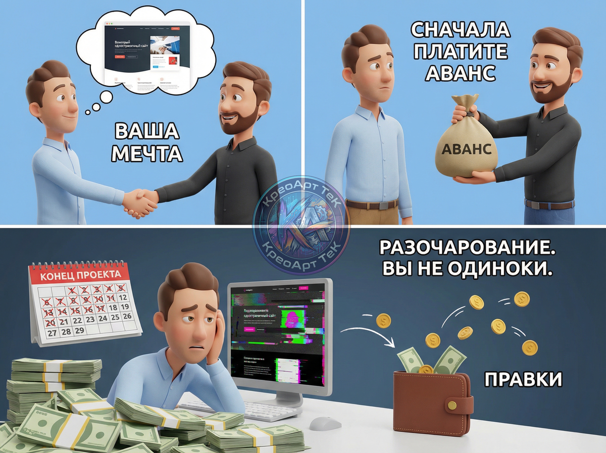 Ваша мечта – современный, эффективный и красивый одностраничный сайт.