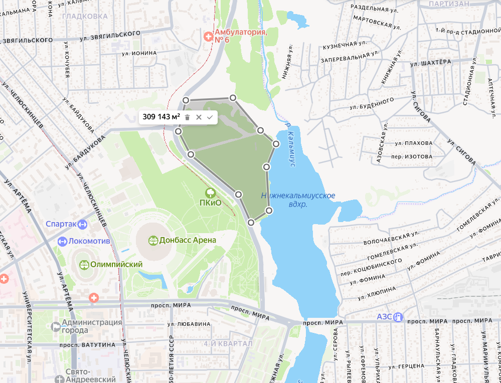 Приблизительное место расположения комплекса