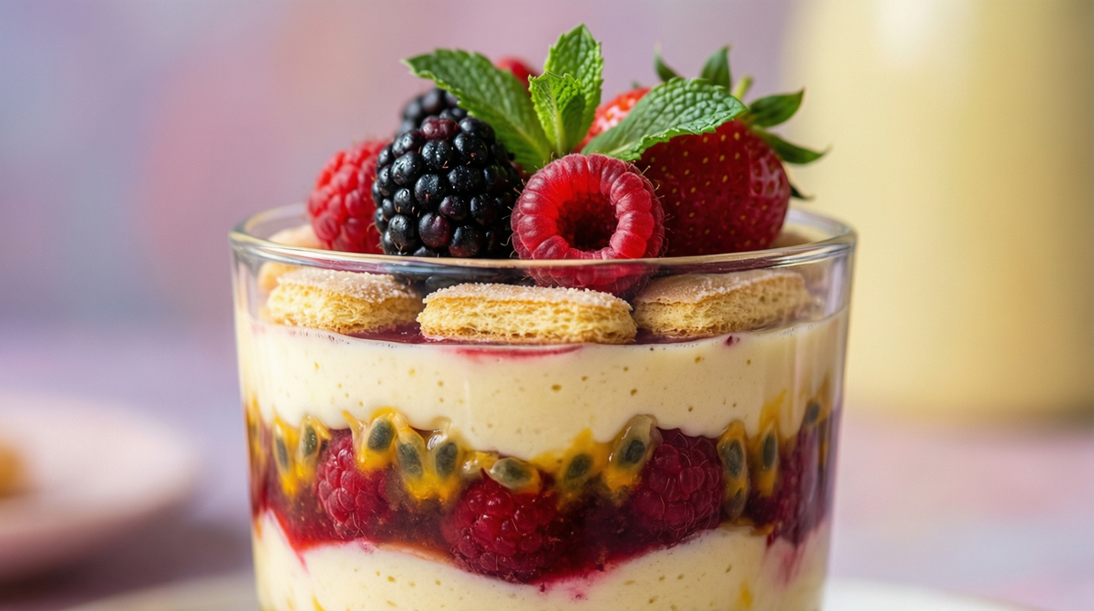 Крем Шарлотт с фруктовым пюре