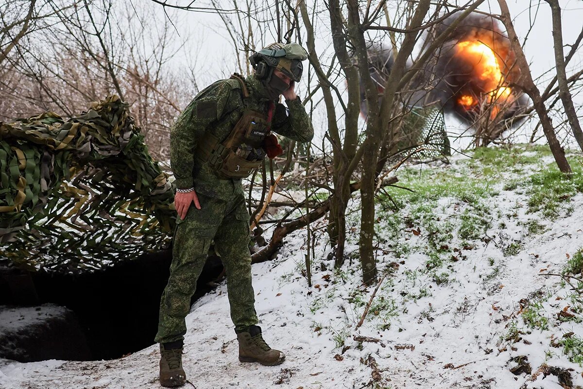   Боевая работа расчета гаубицы «Гиацинт-Б» в Херсонской области, декабрь 2025 года 
Алексей Коновалов / ТАСС