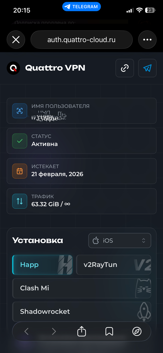 Сайт аутентификации бота