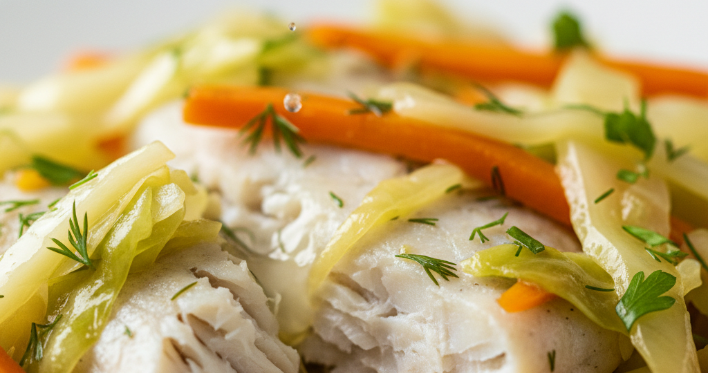 Полезно, сочно, ароматно: готовим рыбу с капустой и овощами в духовке без лишних хлопот