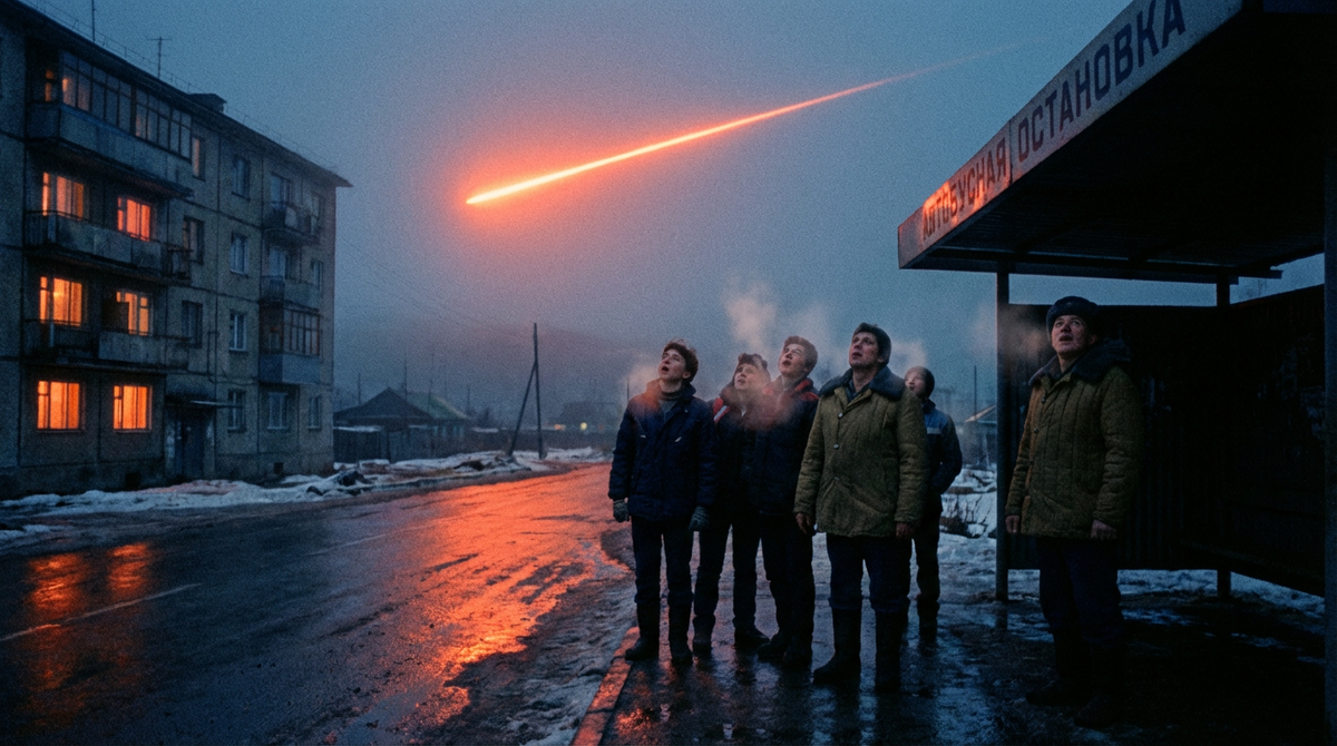 Свидетели аномалии на автобусной остановке