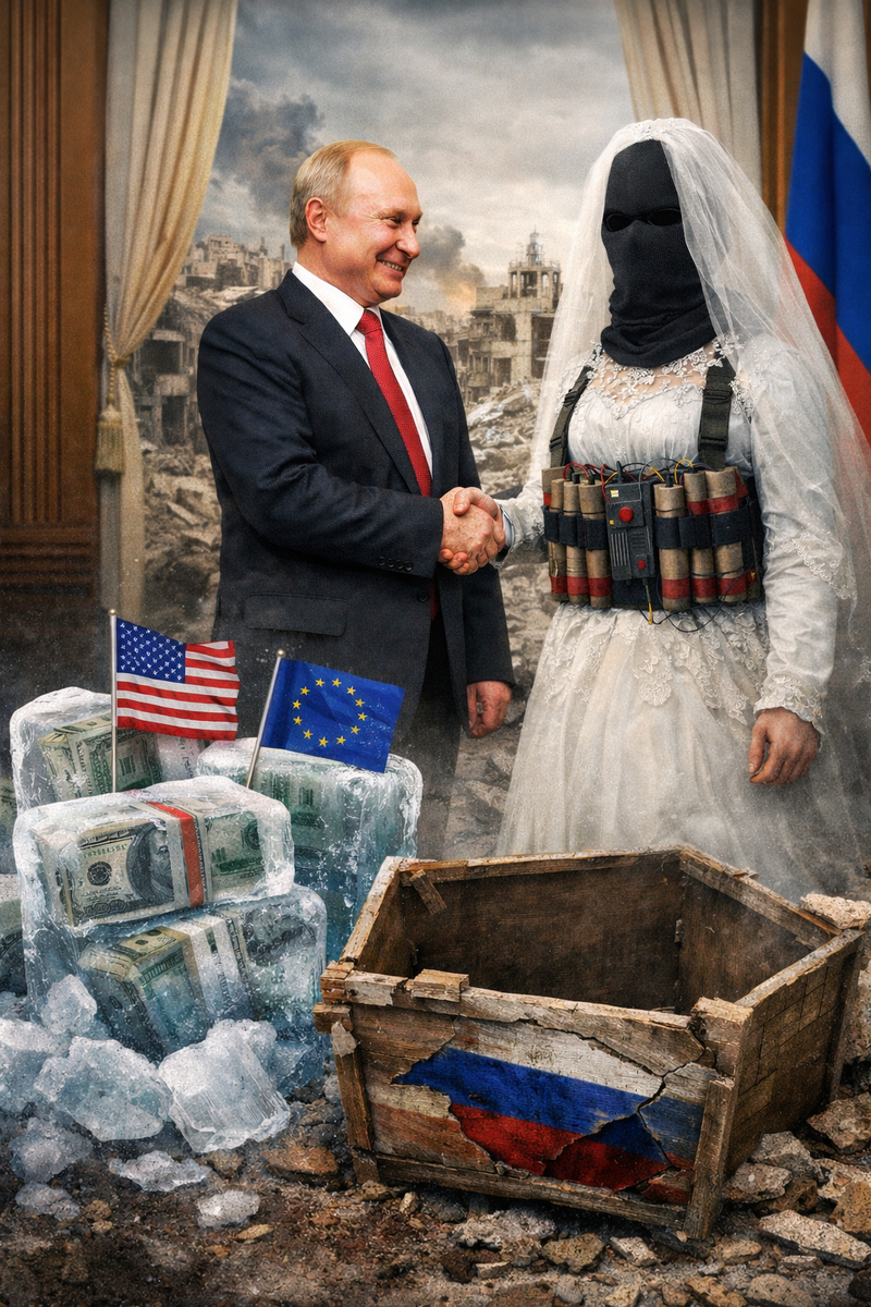 Если ХТШ — террористическая организация по решению Верховного суда РФ, а Ахмед аш-Шараа — её бывший лидер, то как объяснить, что президент России пожимает ему руку и поздравляет с успехами?