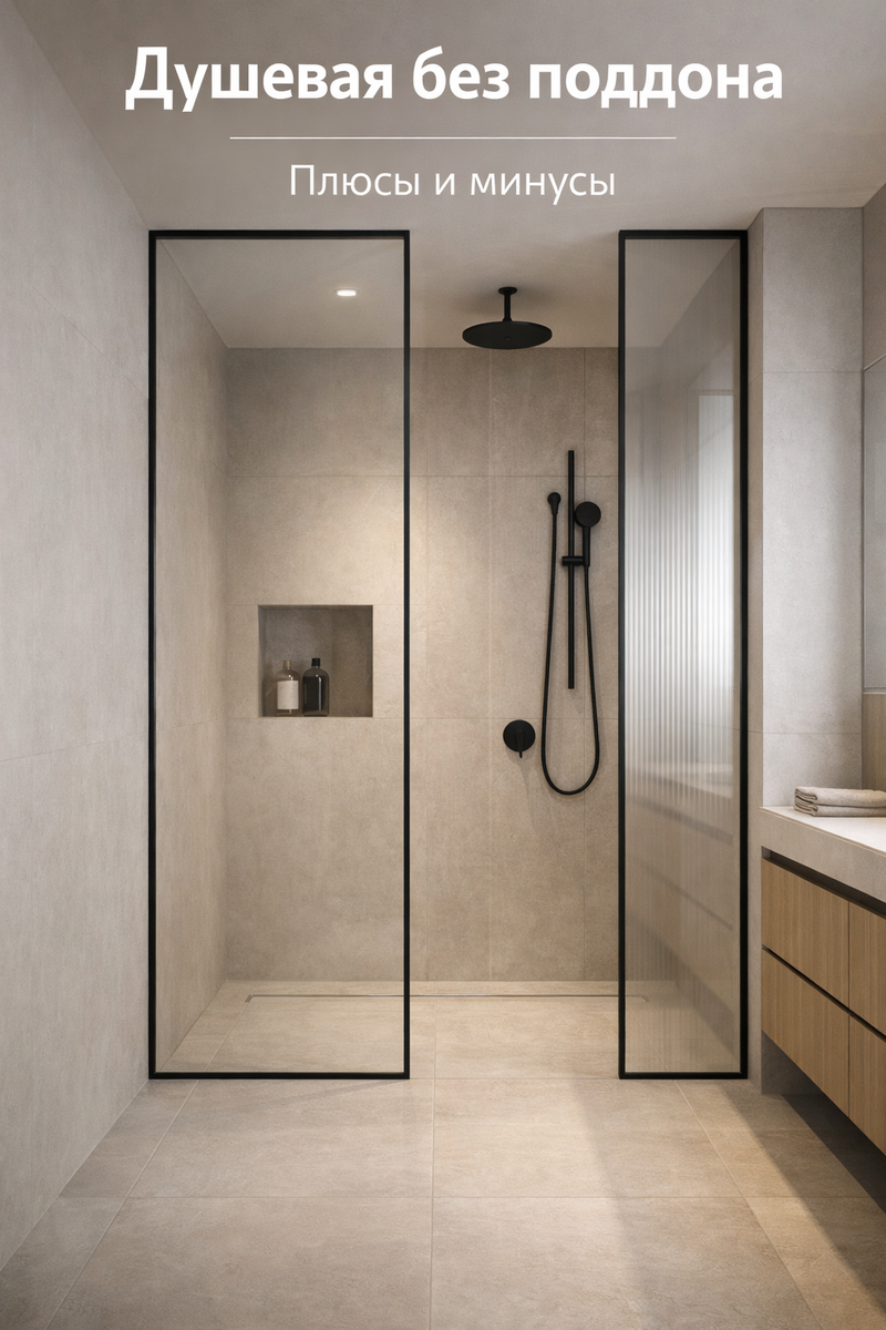 Душевая без поддона