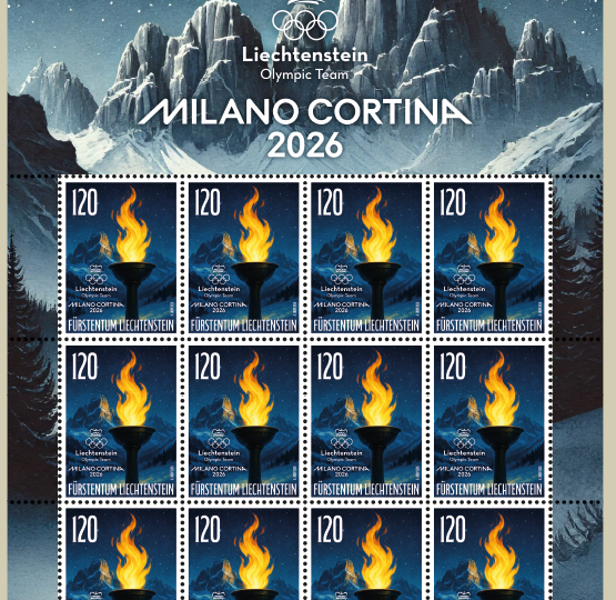 ЗИМНИЕ ОЛИМПИЙСКИЕ ИГРЫ 2026 ГОД НА ПОЧТОВЫХ МАРКАХ ЛИХТЕНШТЕЙНА.