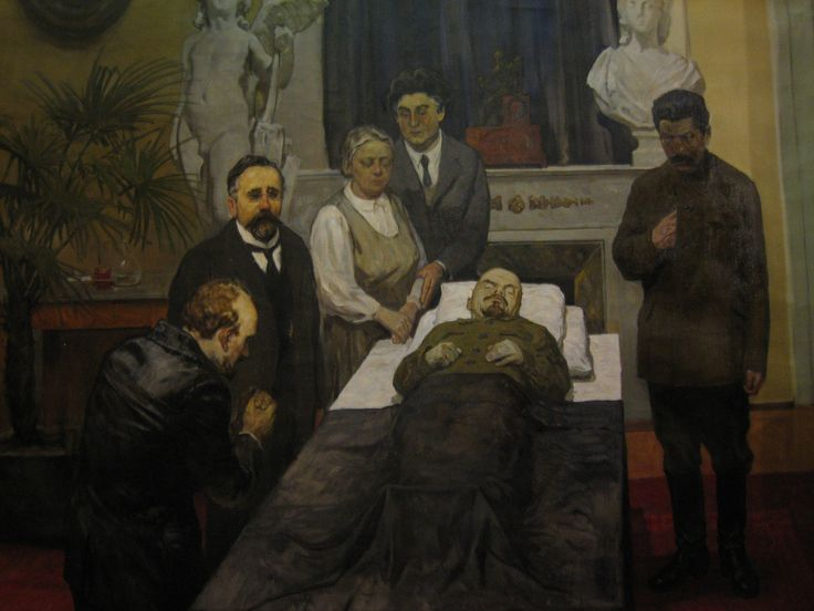 Картина художника. Горки, день кончины вождя