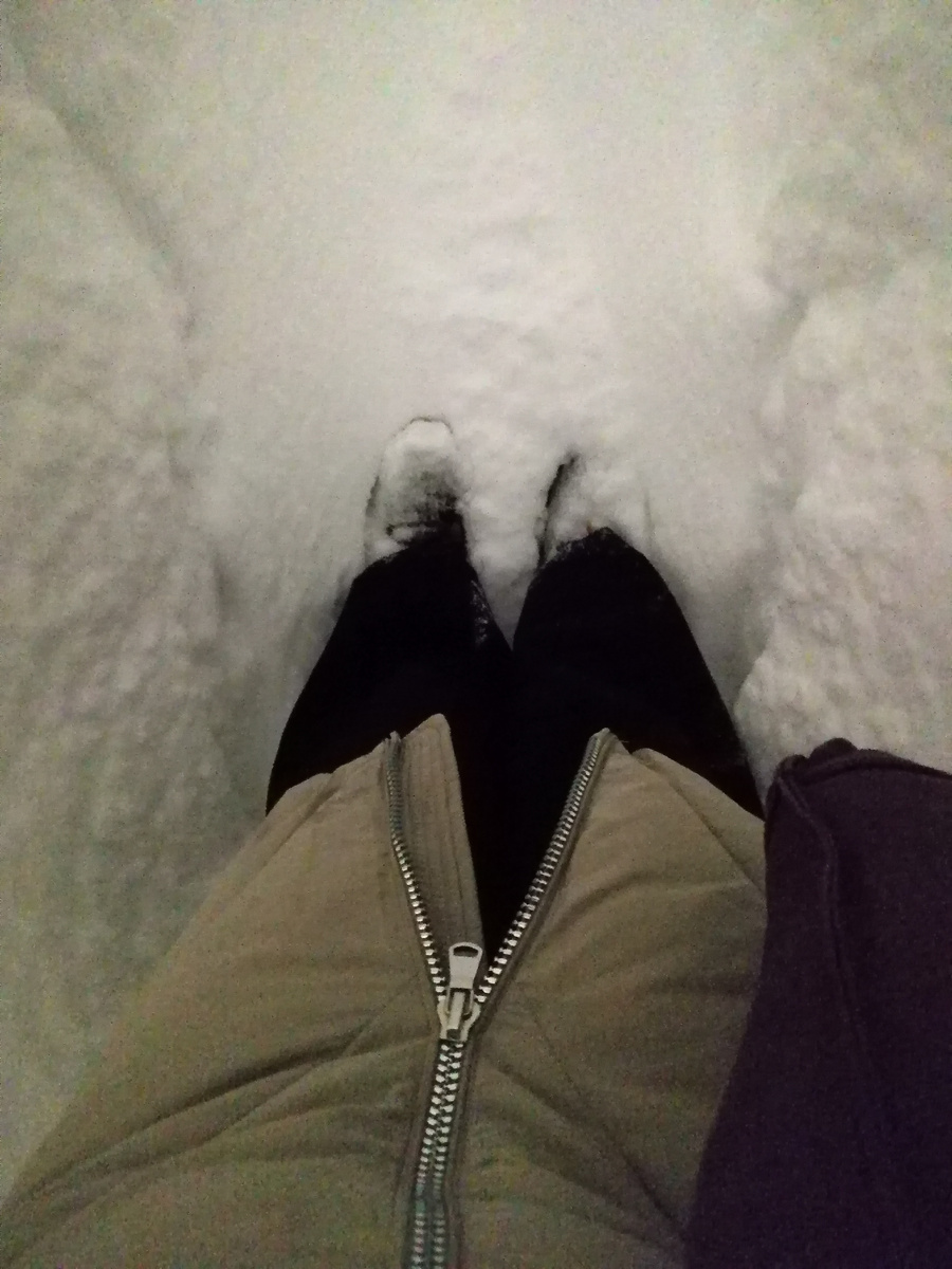 Не стала дорожку чистить, лень...