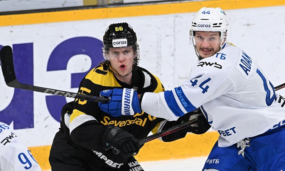    «Северсталь» в матче КХЛ. Фото: ХК «Динамо» Москва