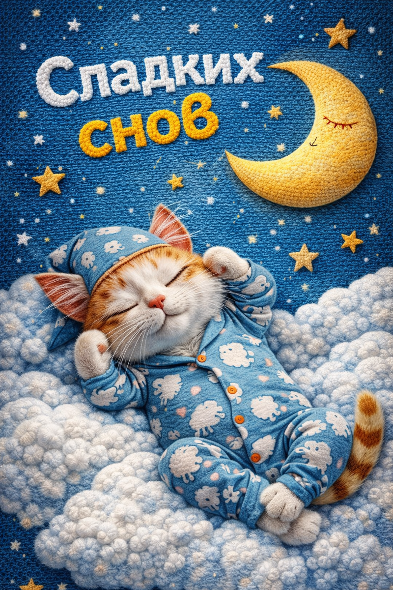 #сладких снов #спокойной ночи #ночь #открытка #милота 