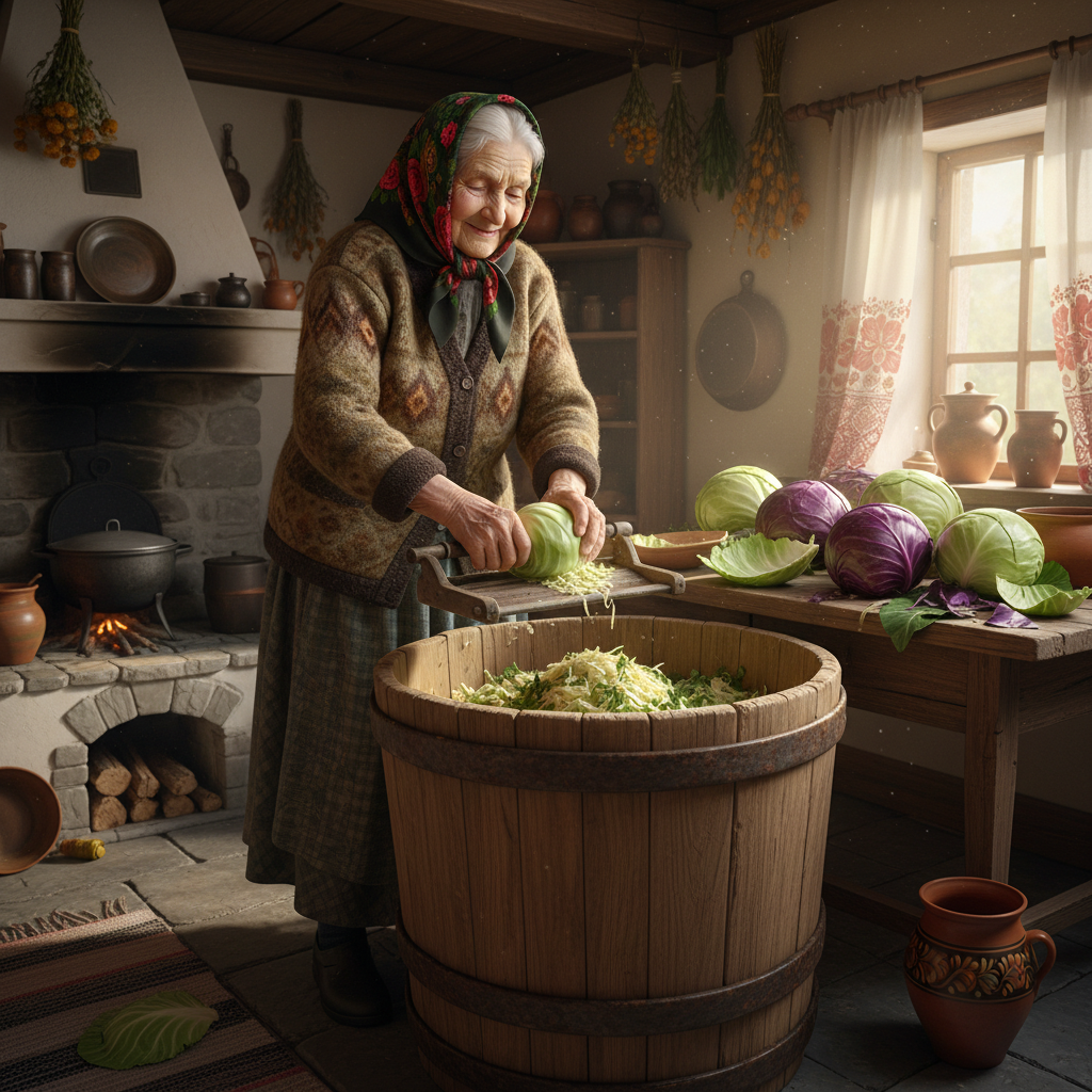 Именно так наши бабушки заквашивали капусту: просто, уверенно и с любовью.