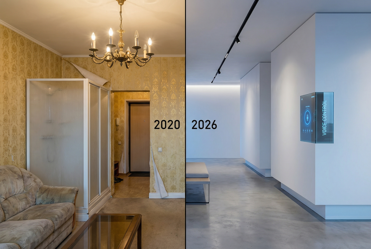 «Люстра по центру? Вы что, застряли в 2020-м?» 🦖 4 вещи в ремонте, которые в 2026 году выдают дурной вкус