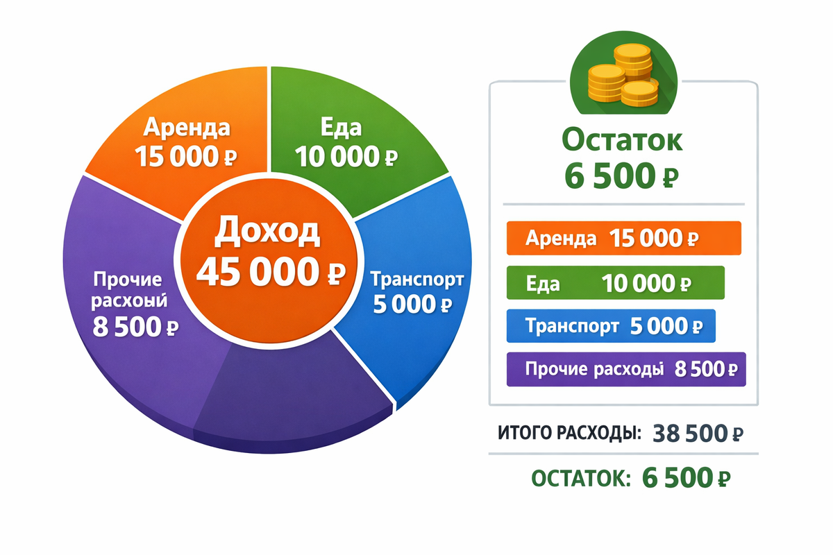 Так выглядел бюджет Максима в начале пути. При таких темпах к цели пришлось бы идти почти 8 лет. Время менять стратегию.