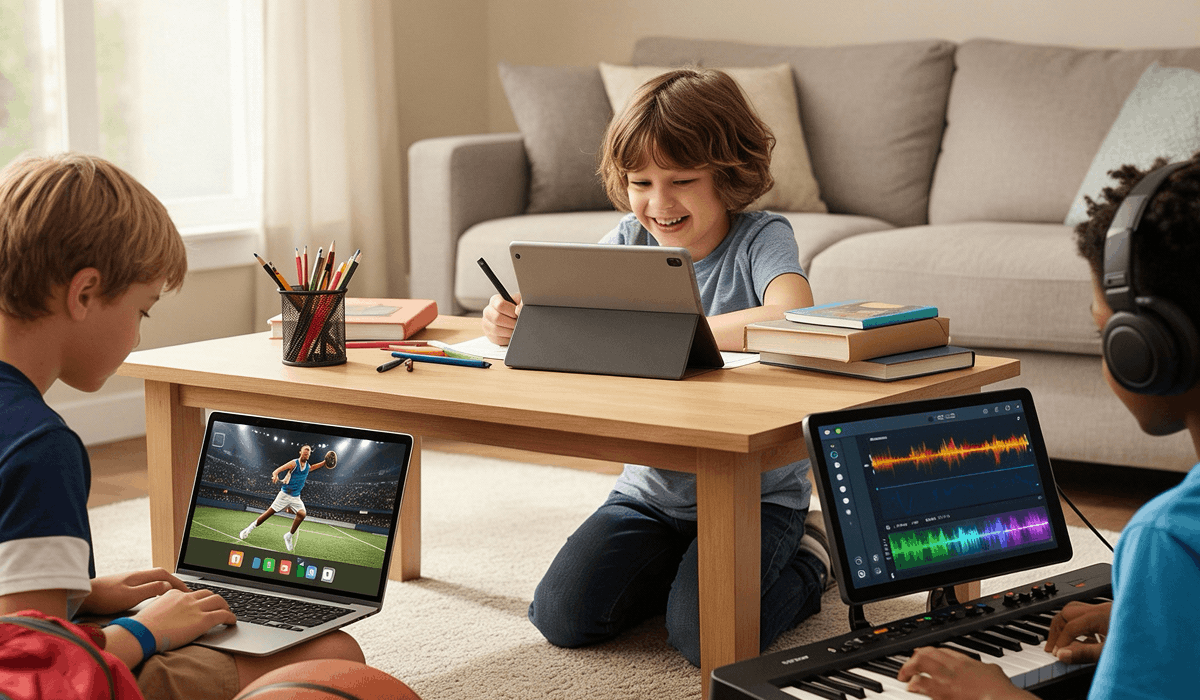 Технологии полезны детям с самыми разными увлечениями — от творчества до спорта.