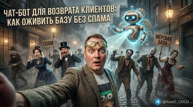    Используйте возможности чат-бота, чтобы деликатно и эффективно возобновить диалог с клиентами, превращая их в лояльных пользователей. Алексей Доронин