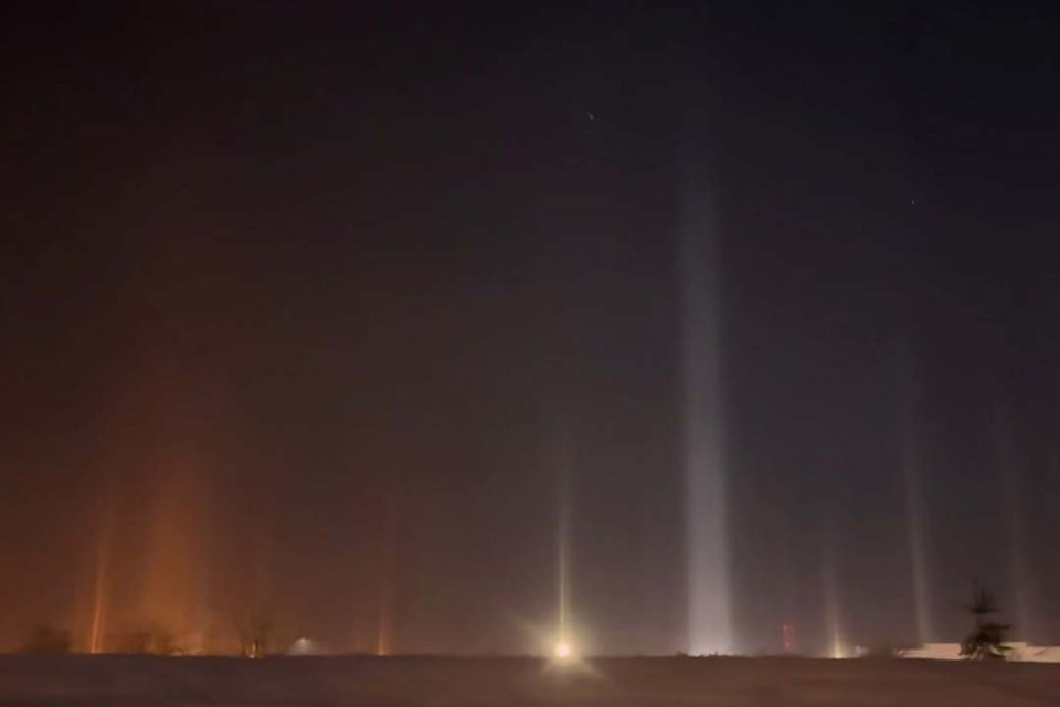  Астоохотники отлично запечатлели световой лес в деталях. Фото: t.me/astrophotoboloto