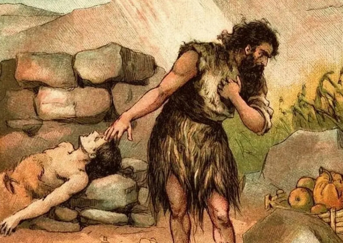 И сказал Каин Авелю, брату своему: [пойдем в поле]. И когда они были в поле, восстал Каин на Авеля, брата своего, и убил его.