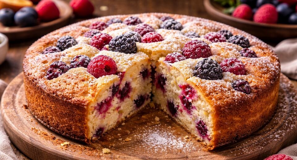 Пеку этот пирог, когда гости уже в пути. Закинул ягоды в тесто — через 40 минут все пьем чай