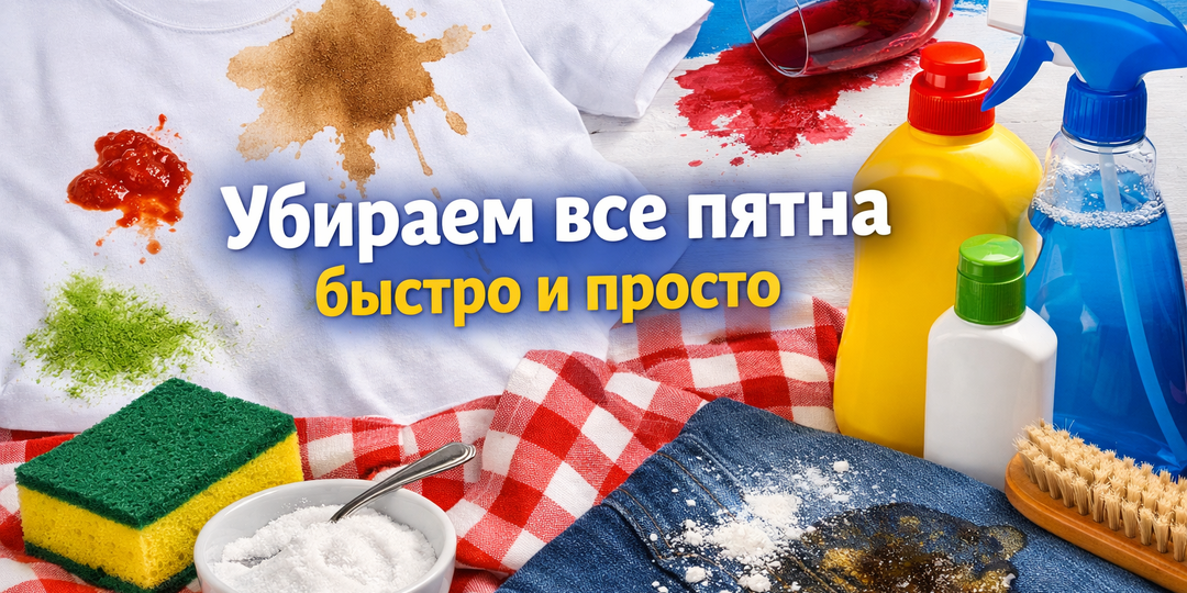 🧽 Убираем все виды пятен быстро и просто — работающие методы и лайфхаки