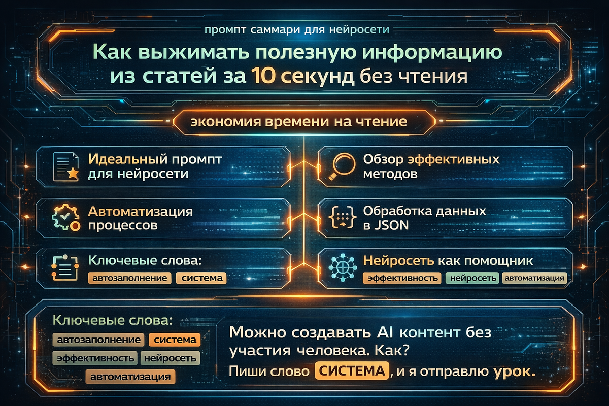 Промпт саммари: готовый шаблон для выжимки из статьи Оксана Солдатова