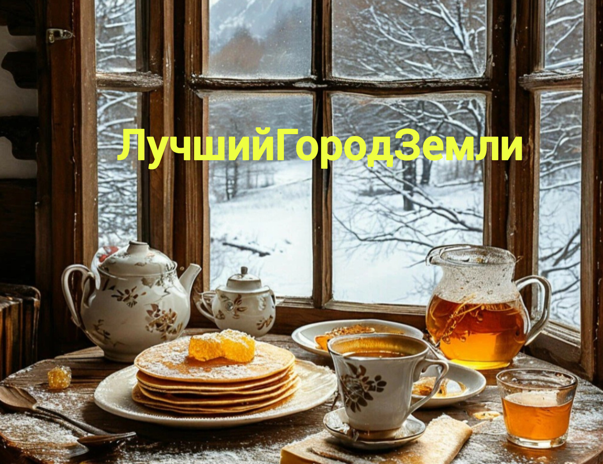 Блины на Масленицу (иллюстрация автора)