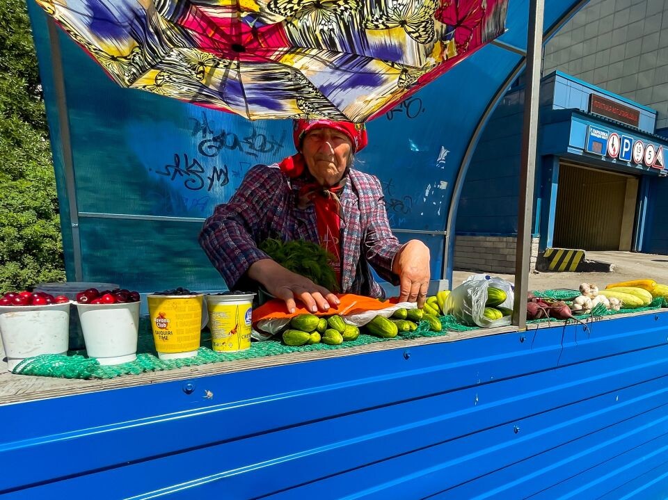    В Барнауле наступил пик уличной торговли ягодами и овощами. Источник: Виталий Барабаш