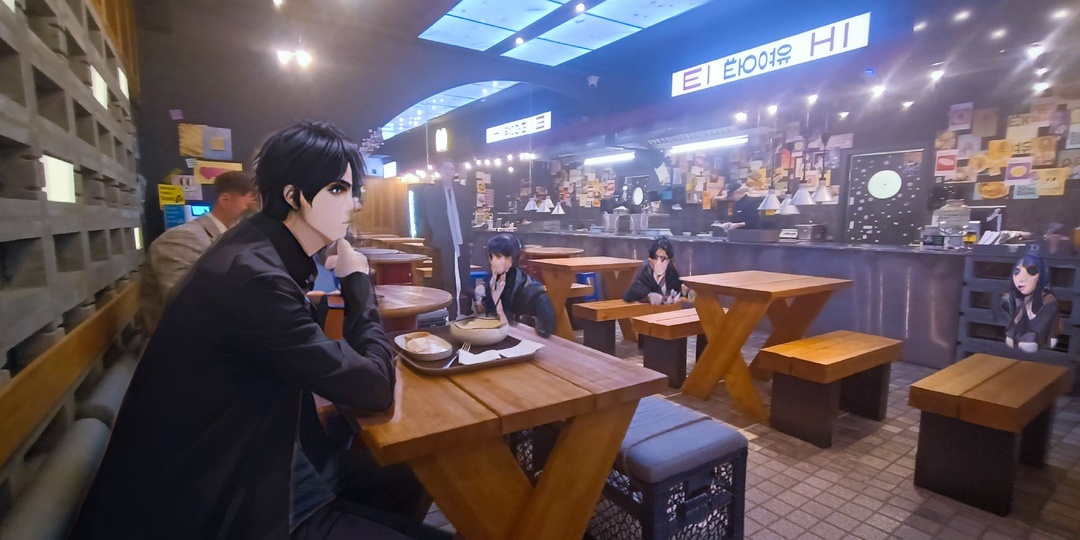 Сытный, но не особо вкусный обед в корейском бистро ЕЮ в бомбоубежище под кафе с норвежскими вафлями