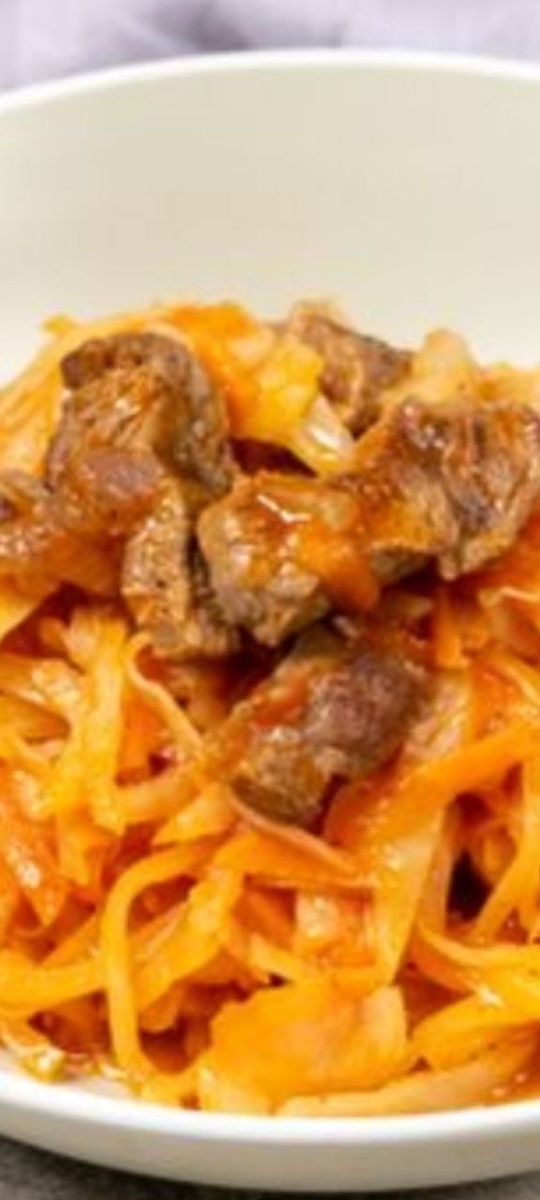 капуста тушеная с мясом, диетический вариант