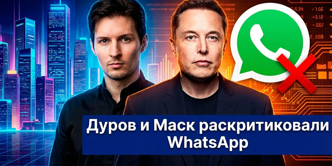 Дуров и Маск раскритиковали безопасность WhatsApp