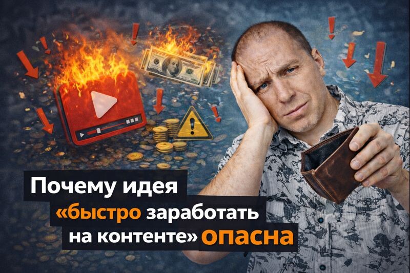 Почему идея «быстро заработать на контенте» опасна