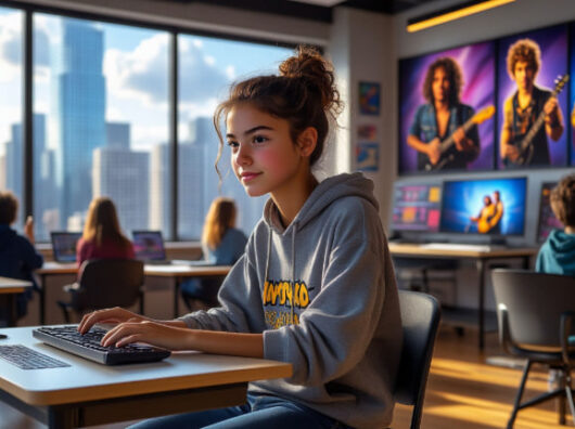    Музыкальный класс // Фото: сгенерировано с помощью нейросети «Шедеврум»