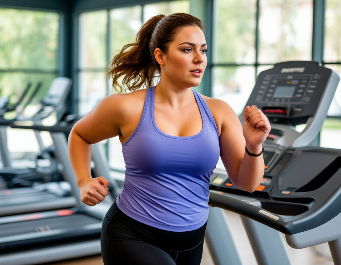  Девушка в тренажёрном зале    