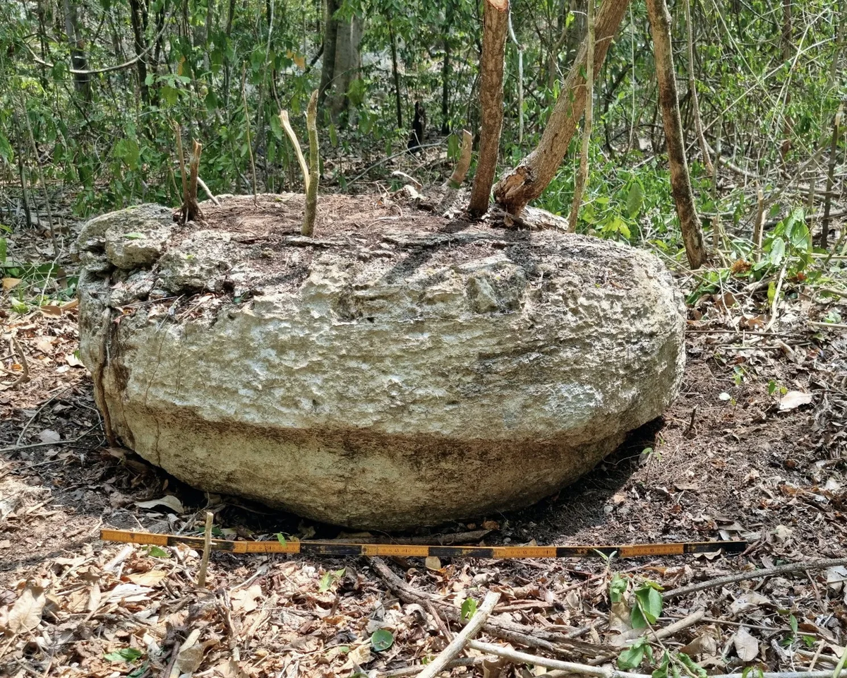 Каменное сооружение, найденное на полуострове Юкатан. Фото: Ivan Sprajc/INAH