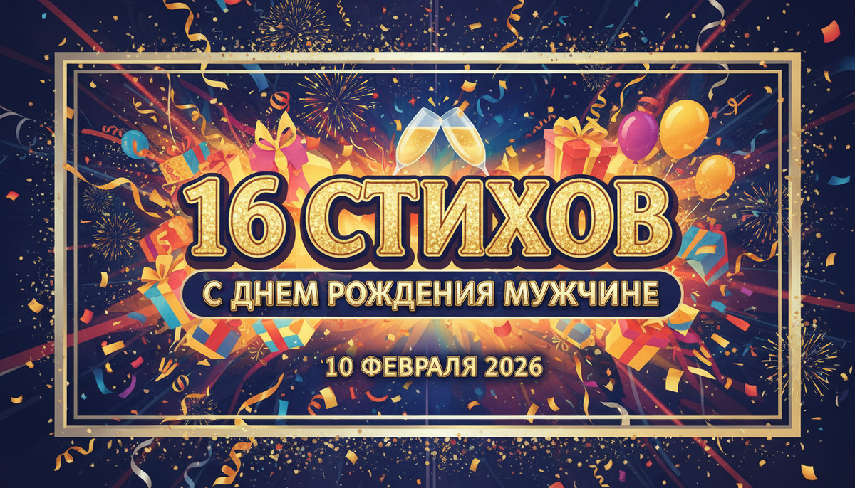 16 стихов С Днем рождения мужчине 10 февраля 2026